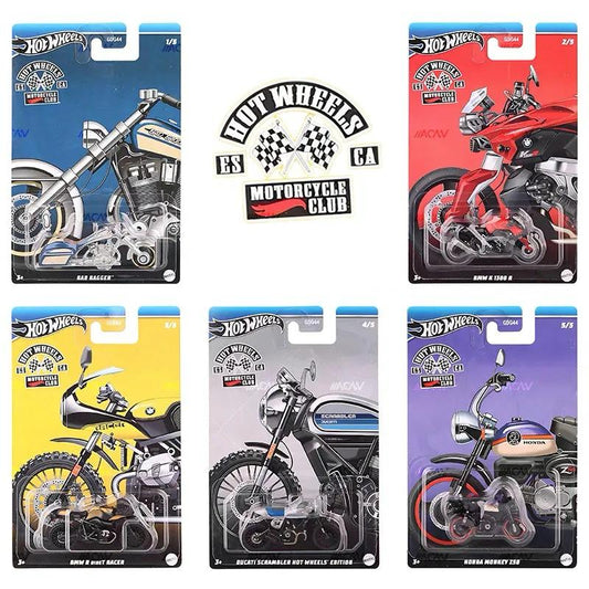 Hot Wheels 1/64 Motorcycle Club Set of 5